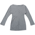 Women's Ruched Off-Shoulder Long Sleeve Mini Dress – Grey Cotton Casual Bodycon Dress